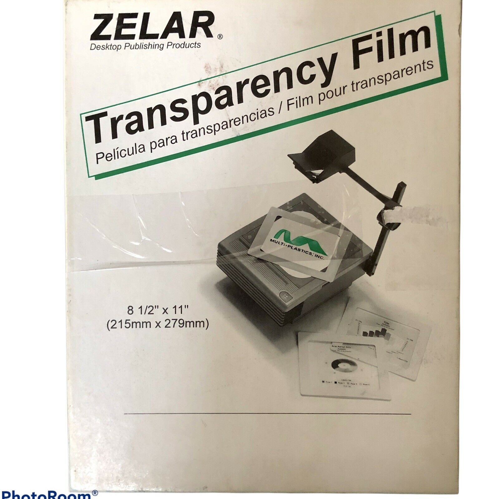 Zelar Transparency 100 Count 8.5”x 11” Laser Printers & Office Copiers